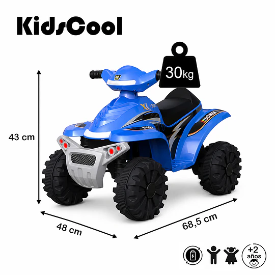 Cuatrimoto Eléctrica Infantil 4 Ruedas 6V Azul-Preventa 20 de Octubre