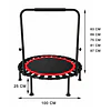 Trampolín Mini Tramp 40 Pulgadas (100 cm) con Manillar en U Ajustable Plegable