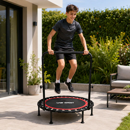 Trampolín Mini Tramp 40 Pulgadas (100 cm) con Manillar en U Ajustable Plegable