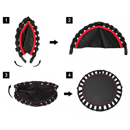Trampolín Mini Tramp 40 Pulgadas (100 cm) con Manillar en U Ajustable Plegable