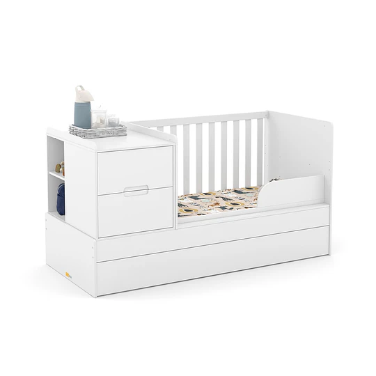 Cuna Multifunción con Cama Nido Formare Blanca Eco Wood Kidscool - Preventa 30 de Noviembre
