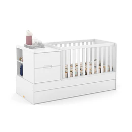 Cuna Multifunción con Cama Nido Formare Blanca Eco Wood Kidscool - Preventa 30 de Noviembre