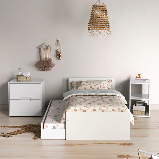 Cuna Multifunción con Cama Nido Formare Blanca Eco Wood Kidscool - Preventa 30 de Noviembre