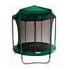 Cama Elástica Infantil 8 Pies (2,44m) Kidscool Verde con Techo Protector y Sistema T-Bar- BOMBITA
