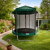 Cama Elástica Infantil 8 Pies (2,44m) Kidscool Verde con Techo Protector y Sistema T-Bar- BOMBITA