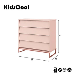 Cómoda Noah Design Rosa Base Cobre- BOMBITA