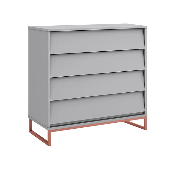 Cómoda Noah Design Gris Base Cobre- BOMBITA