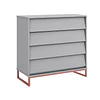 Cómoda Noah Design Gris Base Cobre- BOMBITA