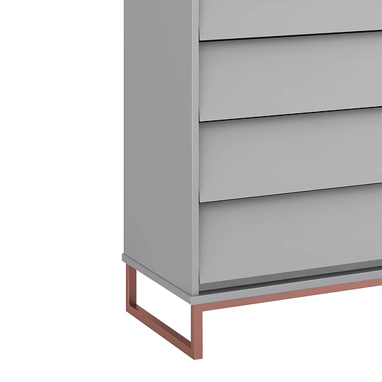Cómoda Noah Design Gris Base Cobre- BOMBITA