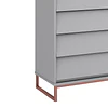 Cómoda Noah Design Gris Base Cobre- BOMBITA