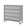 Cómoda Noah Design Gris Base Cobre- BOMBITA