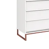 Cómoda Noah Design Blanco Base Cobre- BOMBITA