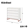 Cómoda Noah Design Blanco Base Cobre- BOMBITA