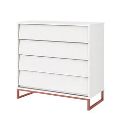 Cómoda Noah Design Blanco Base Cobre- BOMBITA