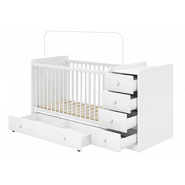 Cuna Con Comoda Y Cajonera Blanco Top Baby- BOMBITA