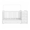 Cuna Con Comoda Y Cajonera Blanco Top Baby- BOMBITA