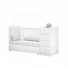 Cuna Con Comoda Y Cajonera Blanco Top Baby- BOMBITA