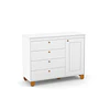 Cómoda Infantil Kidscool Zupi Blanco 4 Cajones Y Puerta- BOMBITA