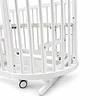 Cuna Mecedora Ovalada 5 Funciones Blanca Madera Kidscool con Colchón -Preventa 4 de noviembre