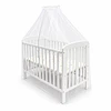 Cuna Plegable Con Ruedas Blanca Madera Maciza Kidscool Con Colchón Y Mosquitero -Preventa 04 de Noviembre