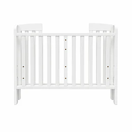 Cuna Plegable Con Ruedas Blanca Madera Maciza Kidscool Con Colchón Y Mosquitero -Preventa 04 de Noviembre