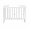 Cuna Plegable Con Ruedas Blanca Madera Maciza Kidscool Con Colchón Y Mosquitero -Preventa 04 de Noviembre