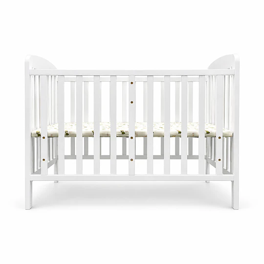 Cuna Plegable Con Ruedas Blanca Madera Maciza Kidscool Con Colchón Y Mosquitero -Preventa 04 de Noviembre