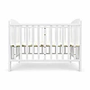 Cuna Plegable Con Ruedas Blanca Madera Maciza Kidscool Con Colchón Y Mosquitero -Preventa 04 de Noviembre