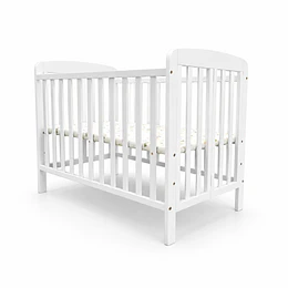 Cuna Plegable Con Ruedas Blanca Madera Maciza Kidscool Con Colchón Y Mosquitero -Preventa 04 de Noviembre