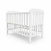 Cuna Plegable Con Ruedas Blanca Madera Maciza Kidscool Con Colchón Y Mosquitero -Preventa 04 de Noviembre