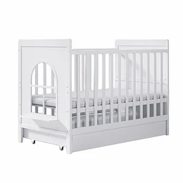 Cuna 2 Funciones Evolutiva Blanca Madera Kidscool Con Colchón -Preventa 04 de Noviembre