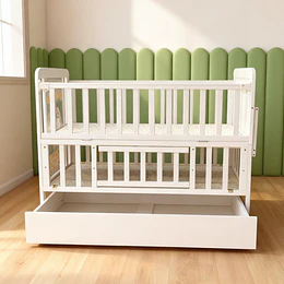 Cuna Multifunción Madera Osito Con Luz Mesa Apoyo Y Colchón Kidscool- Preventa 04 de Noviembre