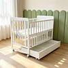 Cuna Multifunción Madera Osito Con Luz Mesa Apoyo Y Colchón Kidscool- Preventa 04 de Noviembre