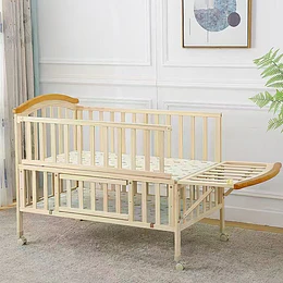 Cuna Colecho Corral Madera Natural con Mudador Kidscool -Preventa 04 de Noviembre 