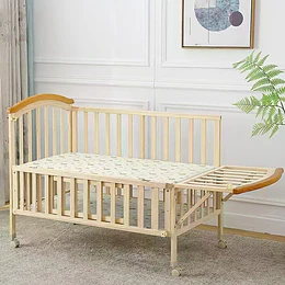 Cuna Colecho Corral Madera Natural con Mudador Kidscool -Preventa 04 de Noviembre 
