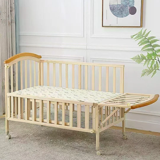 Cuna Colecho Corral Madera Natural con Mudador Kidscool -Preventa 04 de Noviembre 