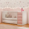 Cuna Con Comoda Top Baby Rosada -BOMBITA