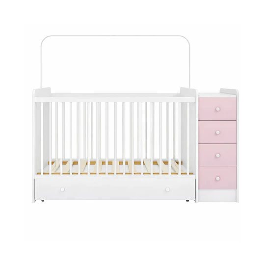 Cuna Con Comoda Top Baby Rosada -BOMBITA