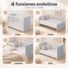 Cuna Colecho Multifuncional 4 en 1 Kidscool Blanca Evolutiva a Cama y Sofá- Preventa 14 de Noviembre
