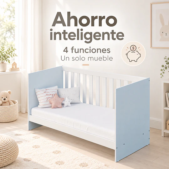 Cuna Colecho Multifuncional 4 en 1 Kidscool Blanca Evolutiva a Cama y Sofá- Preventa 14 de Noviembre