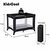 Retiro Express- Cuna Corral Plegable y Portátil de Viaje Kidscool 102x74x71 cm Negro