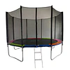 Retiro Express-Cama Elástica Rainbow 10 Pies (3,05 m) Kidscool con Malla de Seguridad, Escalera y Sistema T-Bar 