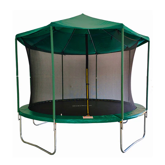 Retiro Express-Cama Elástica Verde Kidscool con Techo 12 Pies (3.66 mts / 150 kg)