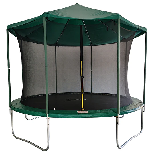 Retiro Express-Cama Elástica Verde Kidscool con Techo 12 Pies (3.66 mts / 150 kg)