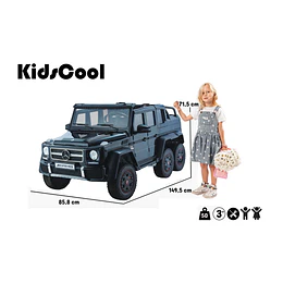 Retiro Express-Mercedes G63 6X6 6 Motores con Licencia 12V Negro