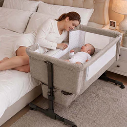 Retiro Express-Cuna Colecho Compacta, Plegable, mecedora con Mosquitero Canasto Organizador y Ruedas Kidscool 90 x 50 X 80 cm 