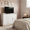 Cómoda Cajonera Blanca 1 puerta 98.7x114.6x43.8 cm MDP 4 Cajones