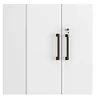 Estante Con Puertas Multiuso Blanco Mate Cinza
