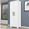 Estante Con Puertas Multiuso Blanco Mate Cinza