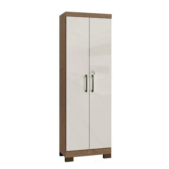 Armario Multiuso 2 Puertas con Llave Canela Arena 187x60.9x37.3 cm MDP